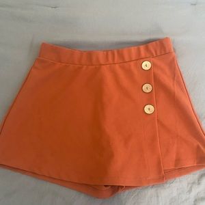 Burnt orange skort